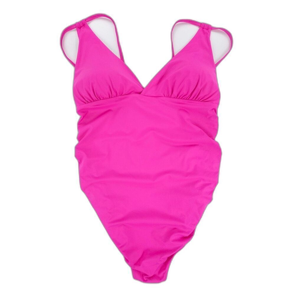 NWT GAP Maternity Strappy V-Neck One-Piece Swimsuit Phoebe Pink Pregnancy XXL
